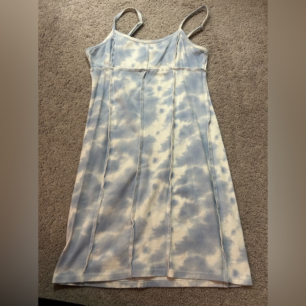 Blue and White Tie-Dye Dress